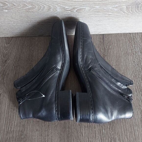 Rieker Black Heeled Ankle Boots 8 - Picture 7 of 10